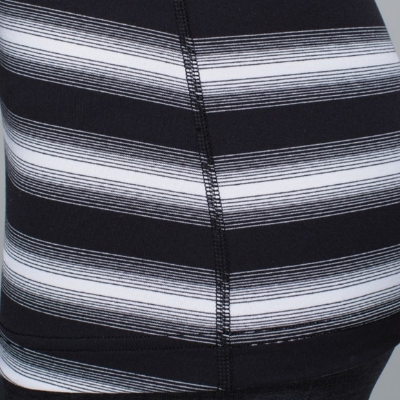 Lululemon Cool Racerback Capilano Stripe Black White tank top - Picture 2 of 11